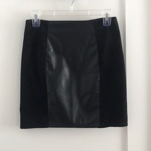 Black mini skirt